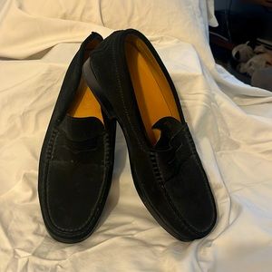 Tod’s Black Suede Penny Loafers Size 8.5